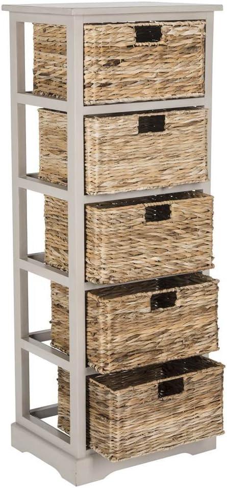 Vedette 5 Wicker Basket Storage Tower - Safavieh