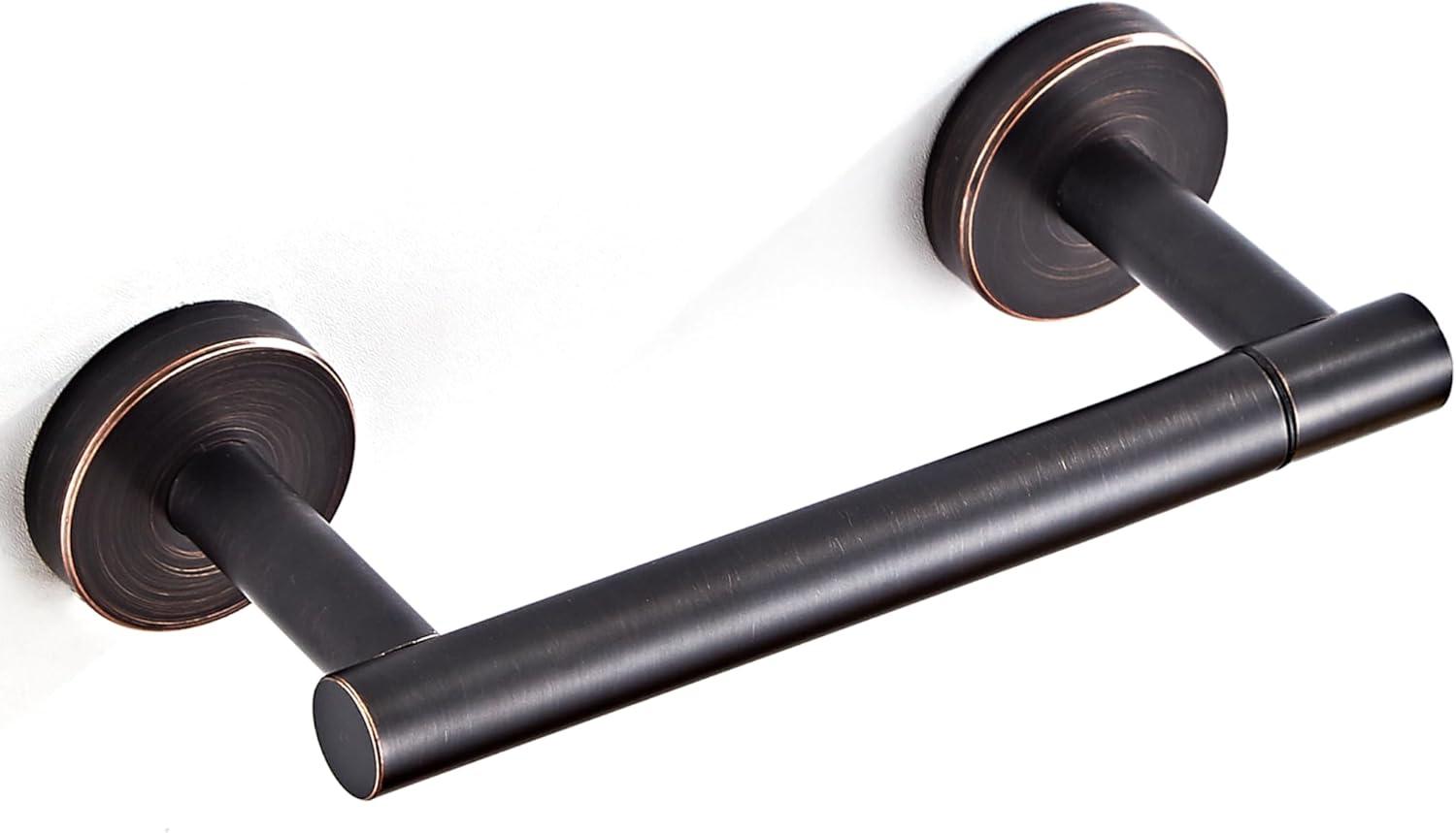 LANFENG Matte Black Double Post Pivoting Wall Mounted Stainless Steel Toilet Paper Holder for Bathroom RV  by RARXTR