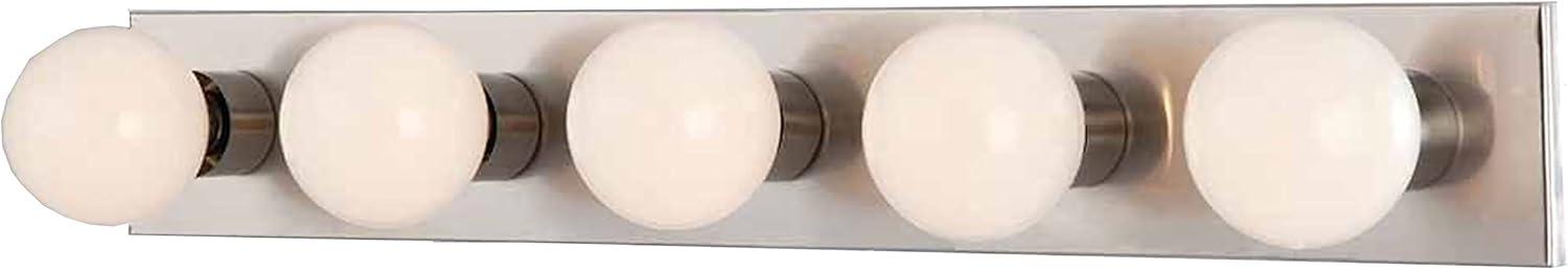 Elegant 30" Brushed Nickel 5-Light Bathroom Vanity Lighting