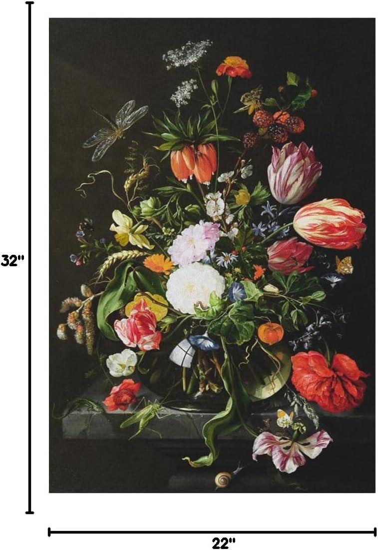 Trademark Fine Art "Still Life of Flowers" Canvas Wall Art by Jan Davidsz de Heem