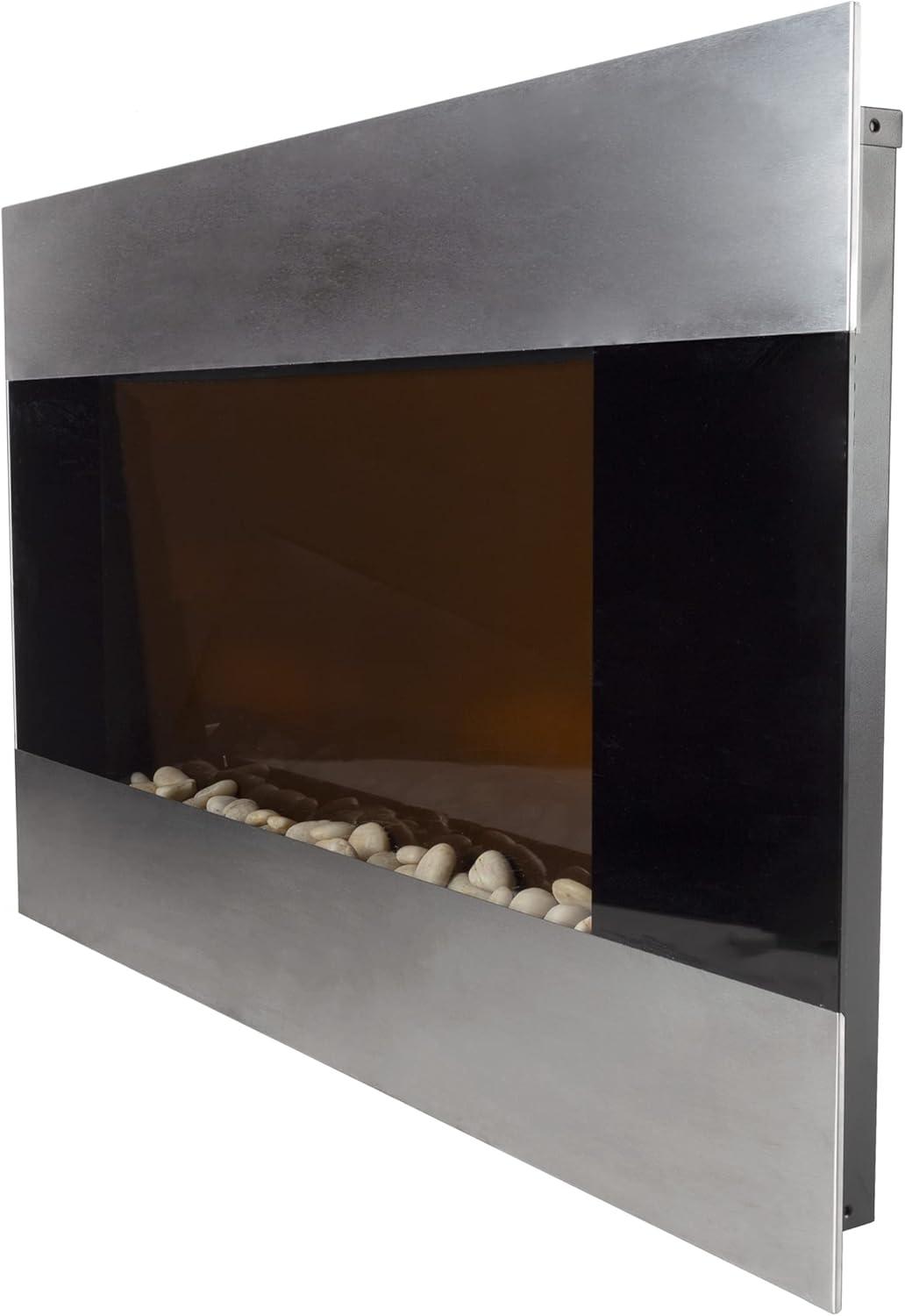 Northwest 36-inch Wall-Mount Electric Fireplace Heater with Orange Flame and Remote