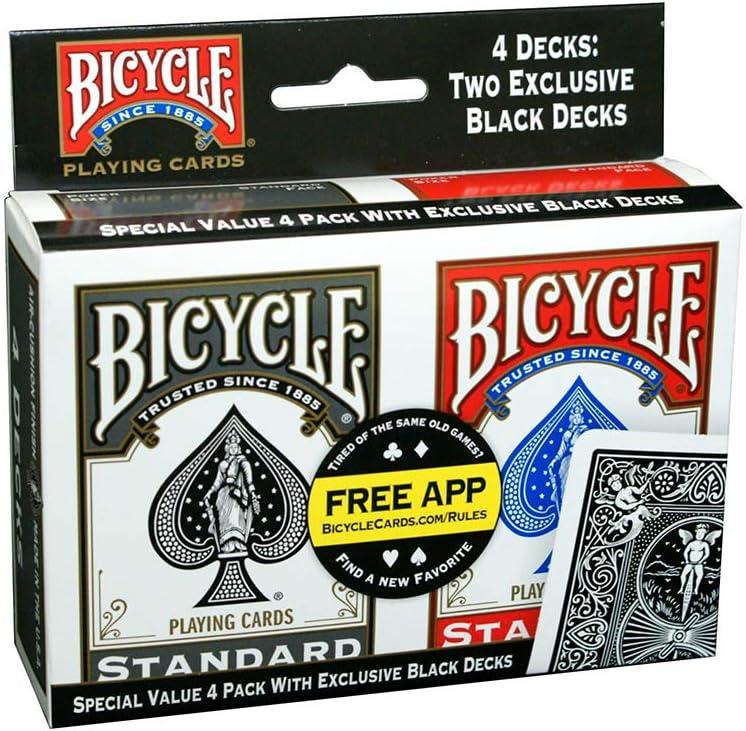 Bicycle Playing Card Deck, 4-Pack