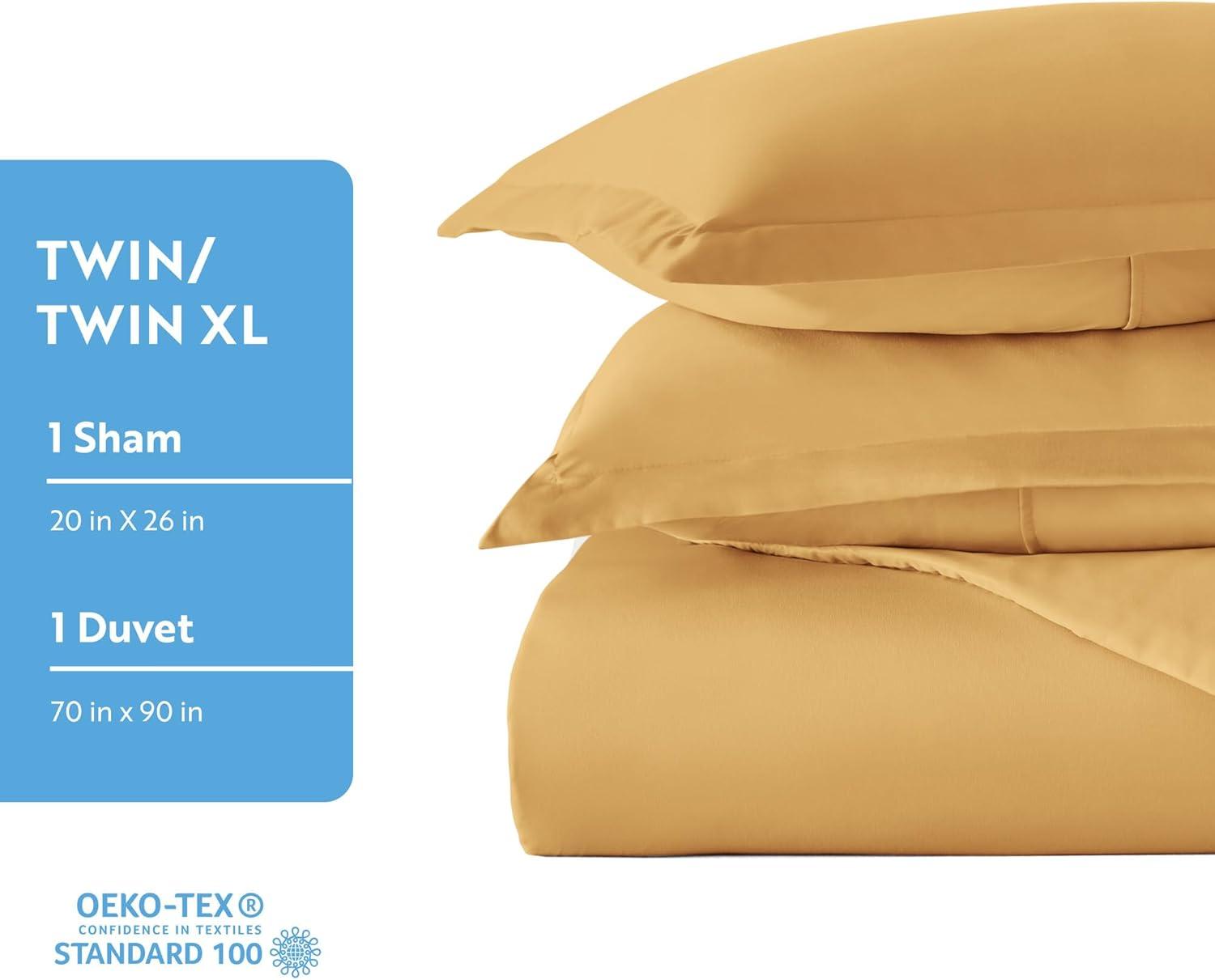 Gold 3 Piece Duvet Cover Set Twin/Twin Extra Long, by Simply Soft