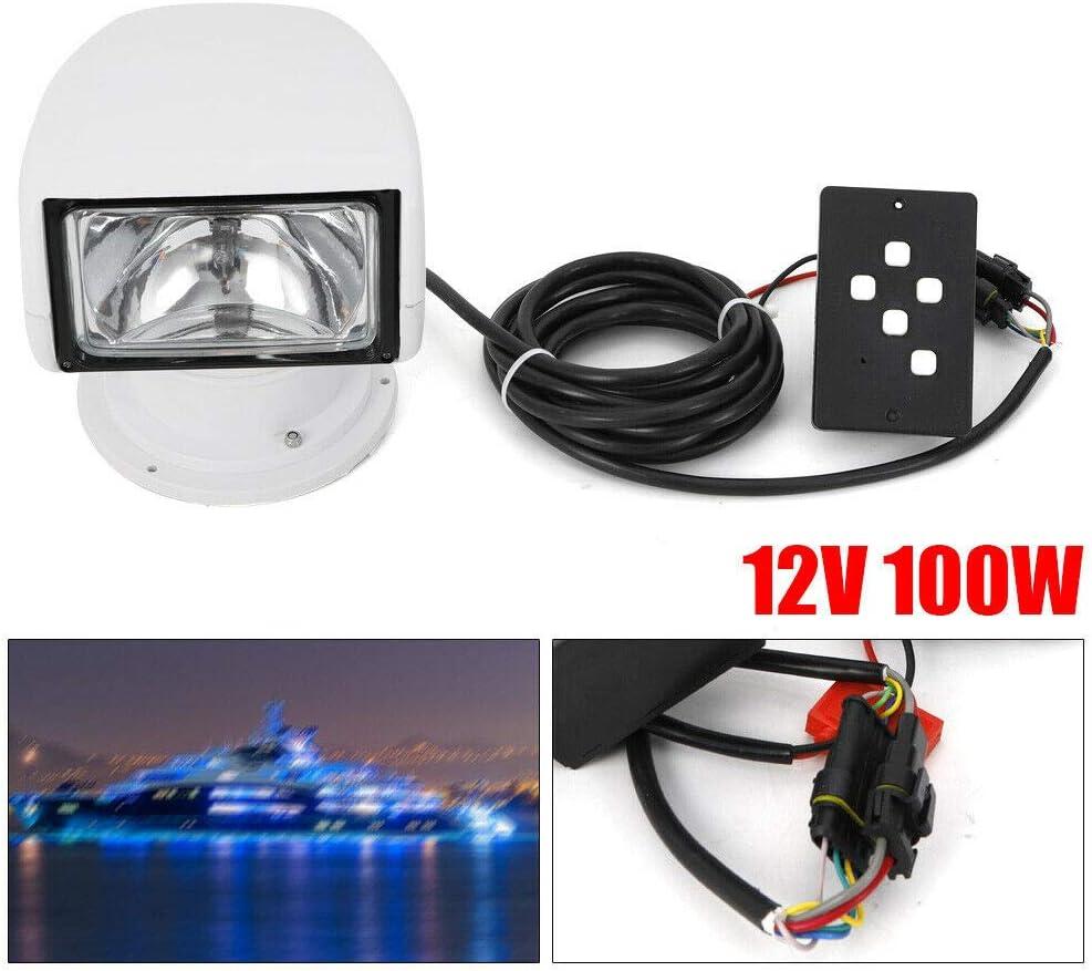 White Halogen Remote-Controlled Outdoor Boat Spotlight