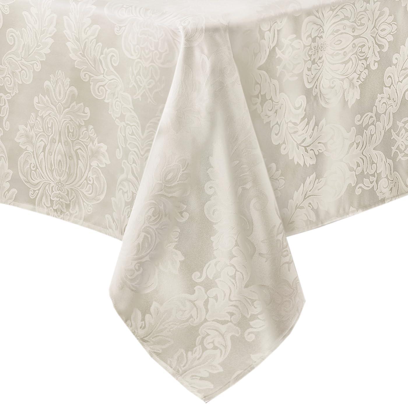 Ophelia & Co. Burchfield Solid Floral Jacquard Damask Polyester Tablecloth