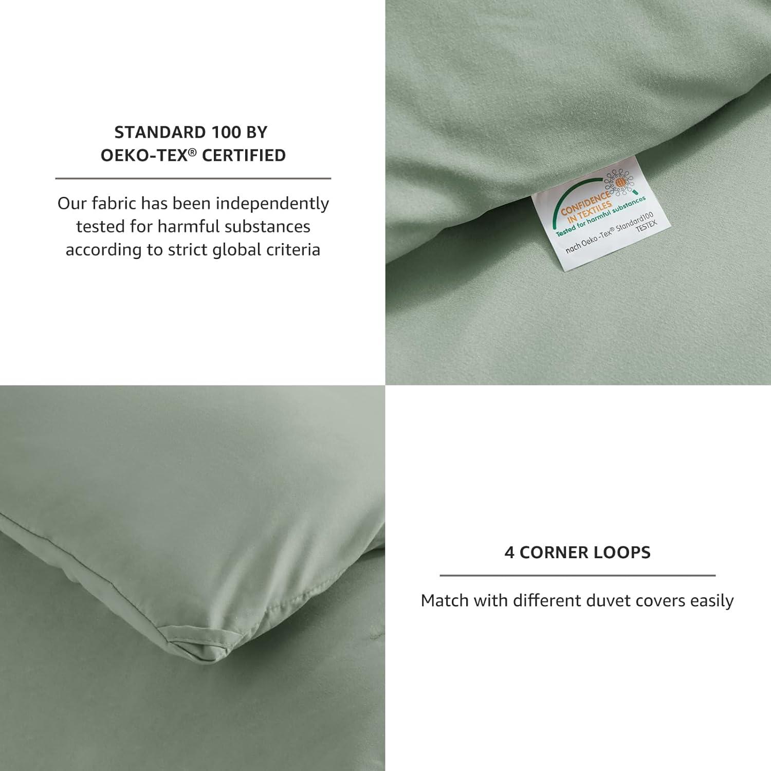 Sage Green Microfiber Full Comforter Set with Pillowcases