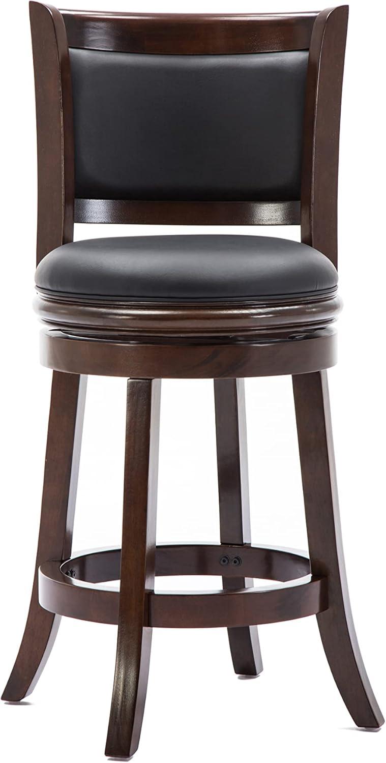 24" Augusta Swivel Counter Height Barstool Hardwood - Boraam