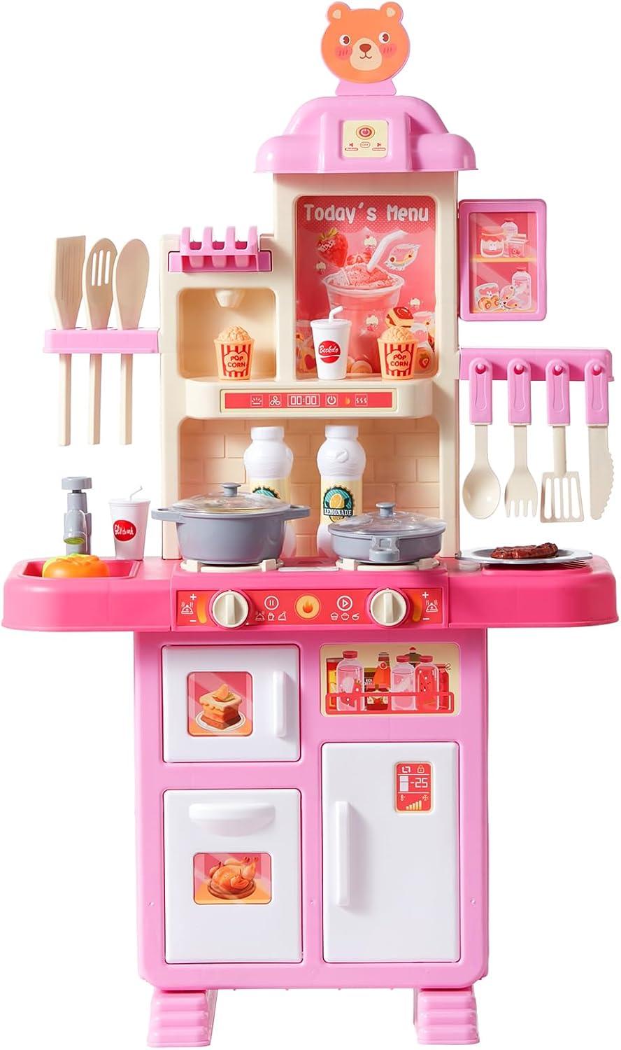 Kids Kitchen Playset Play Kitchen for Kids Corner Wooden Play Kitchen 2-4 Years - Kitchens