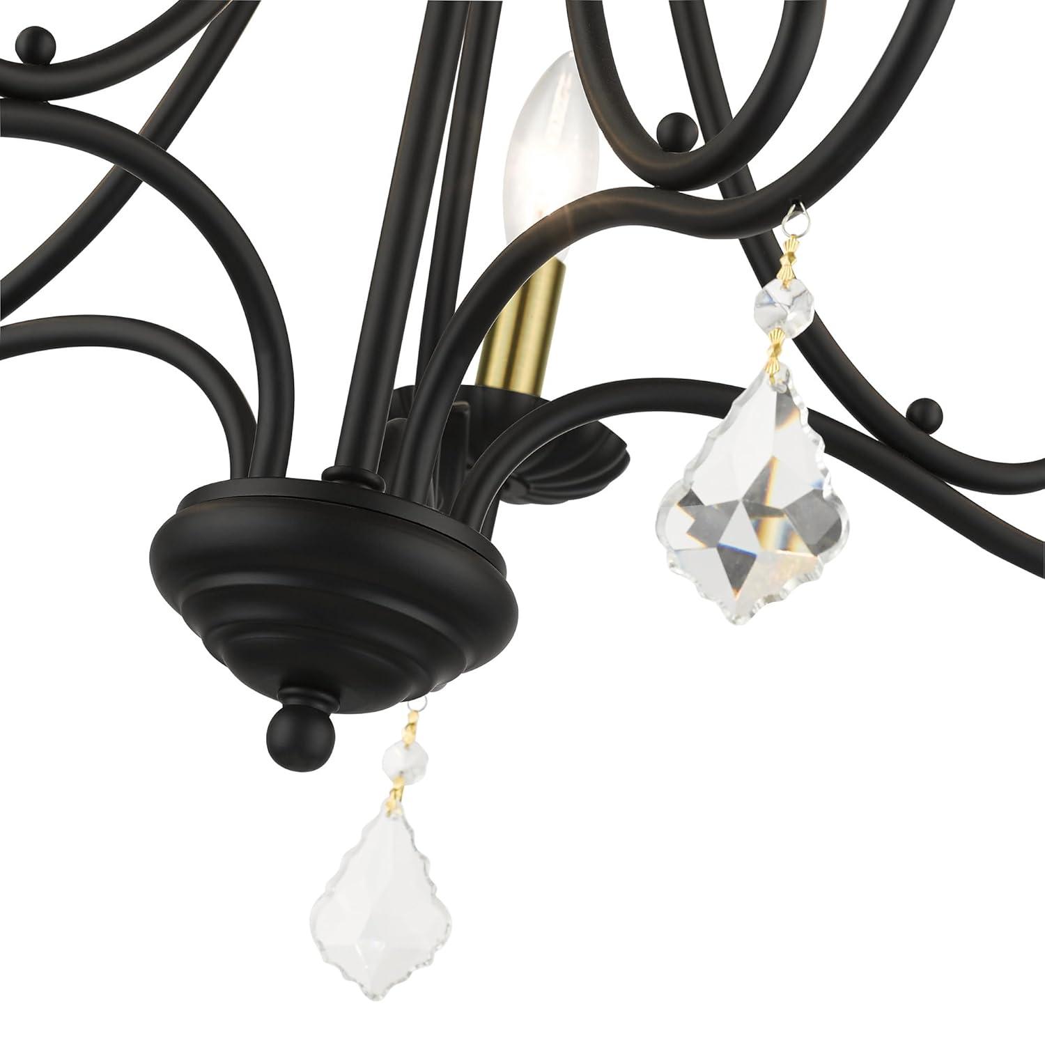 Livex Lighting 40875-05 Transitional Five Light Chandelier from Daphne Collection Finish, Polished Chrome, 22.25