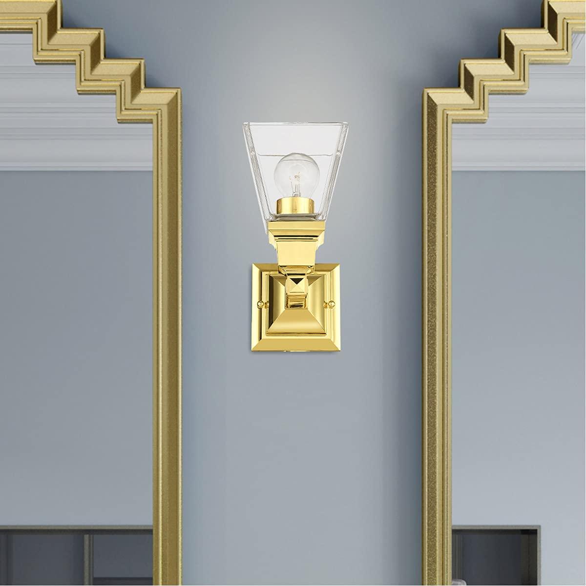 Livex Lighting Mission 1 - Light Sconce in  Polished Brass