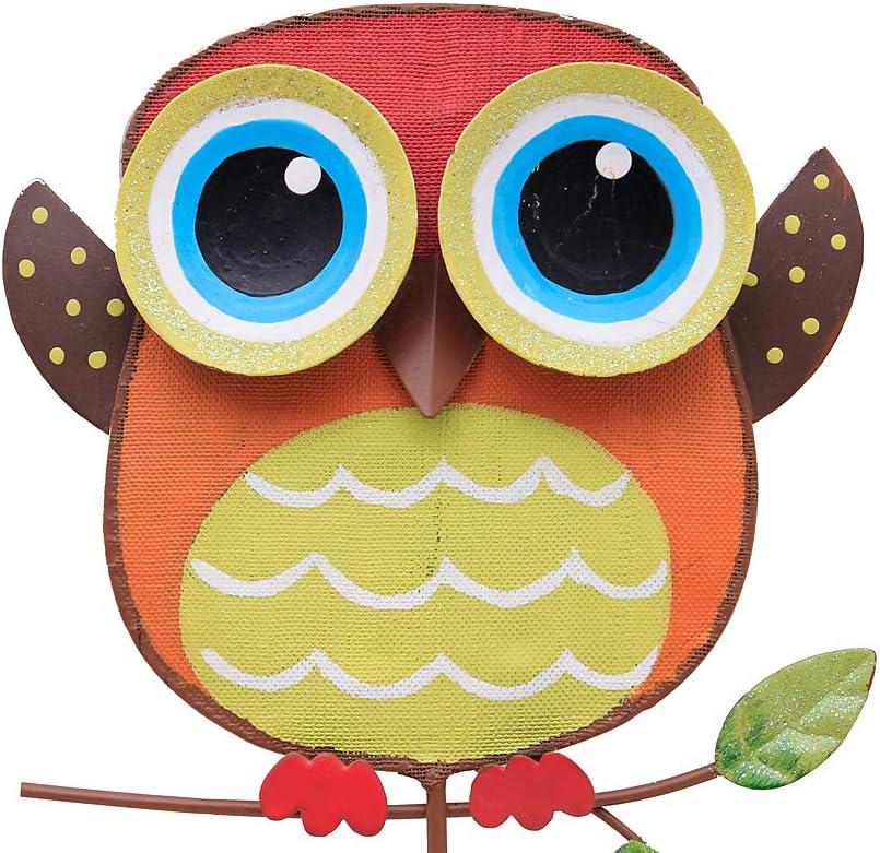 Attraction Design Metal Owl Garden Stake Set of 2, Indoor Outdoor Owl Decor for Patio Lawn Ornament Garden Yard Art Flower Bed Decoration Owl Figurine and Sculpture 16Inch