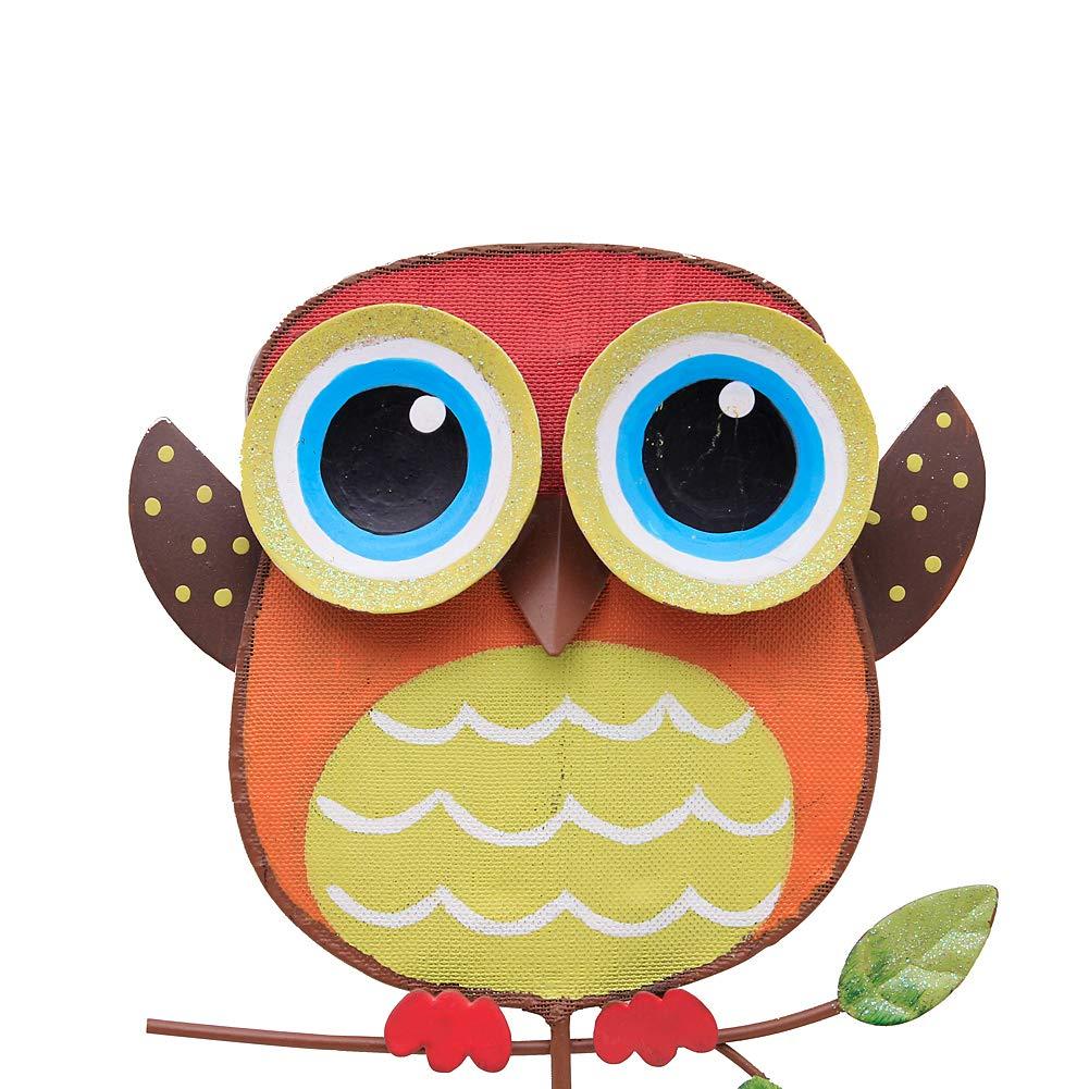 Attraction Design Metal Owl Garden Stake Set of 2, Indoor Outdoor Owl Decor for Patio Lawn Ornament Garden Yard Art Flower Bed Decoration Owl Figurine and Sculpture 16Inch