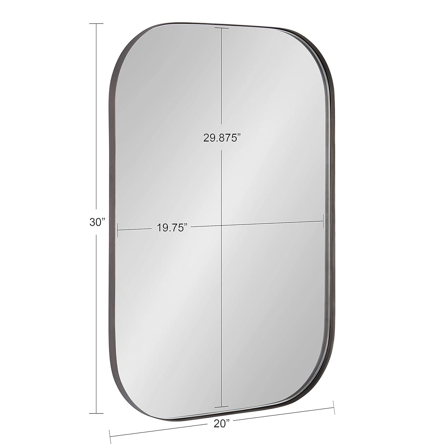 Kate and Laurel Rollo Decorative Framed Wall Mirror, Bronze 20x30