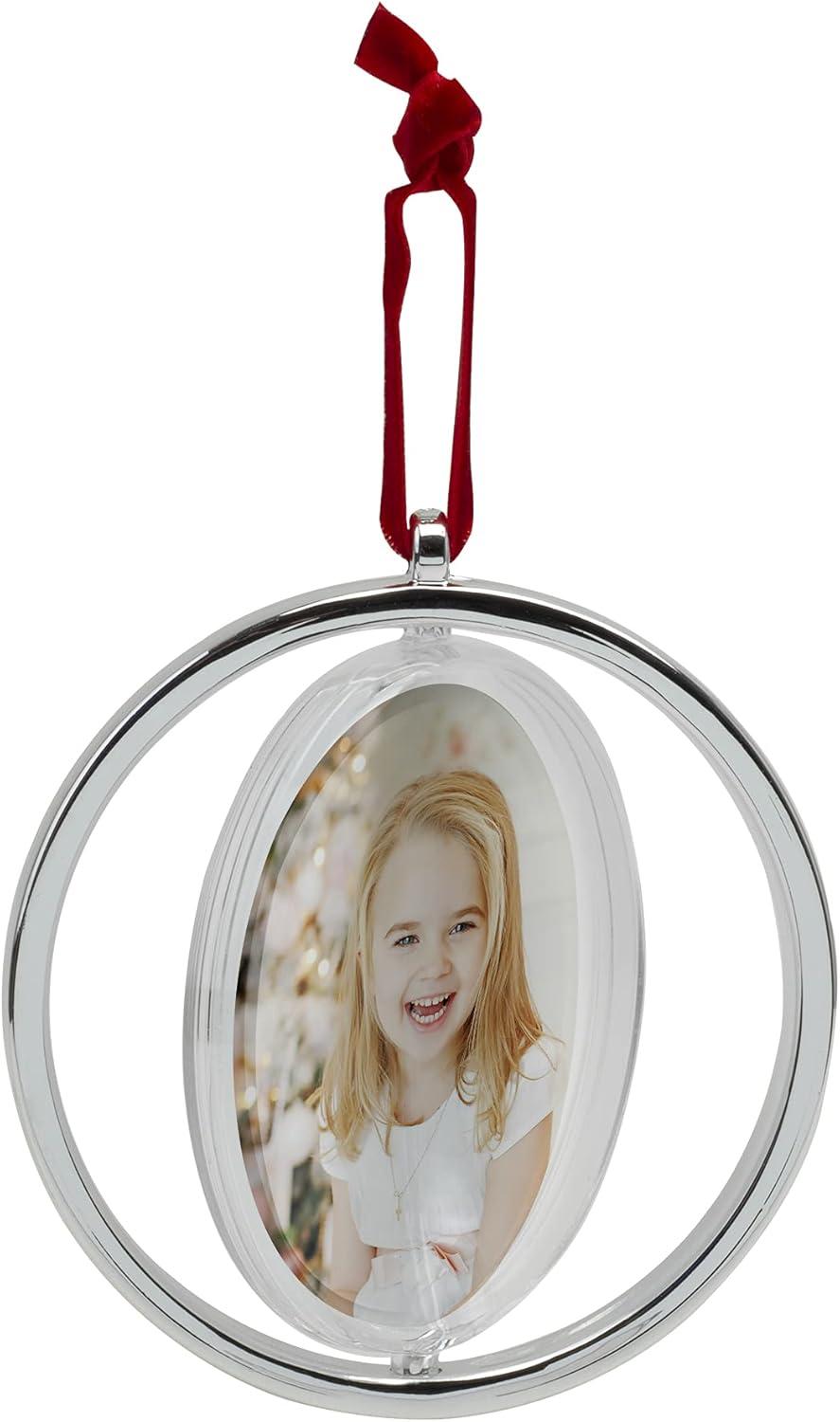 Customizable Clear Plastic Hanging Photo Ornaments - Set of 4