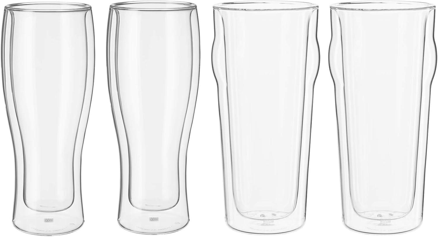 ZWILLING Sorrento 4-pc Double-Wall Pint & Pilsner Glass Set