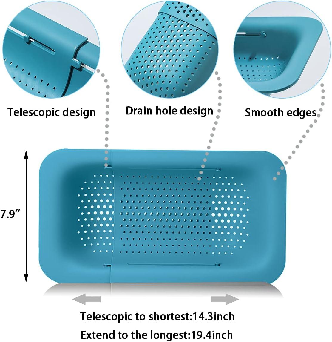 Green Plastic Collapsible Over-Sink Strainer Basket