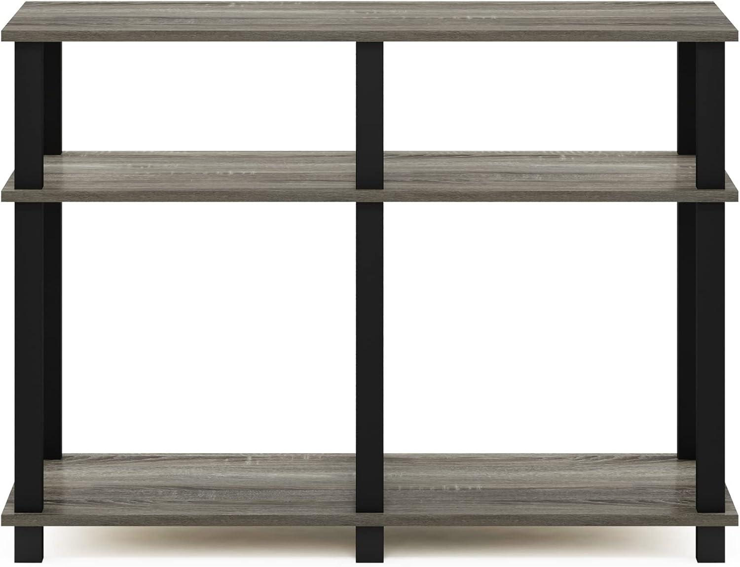 Chic French Oak and Black 40" Turn-N-Tube TV Stand