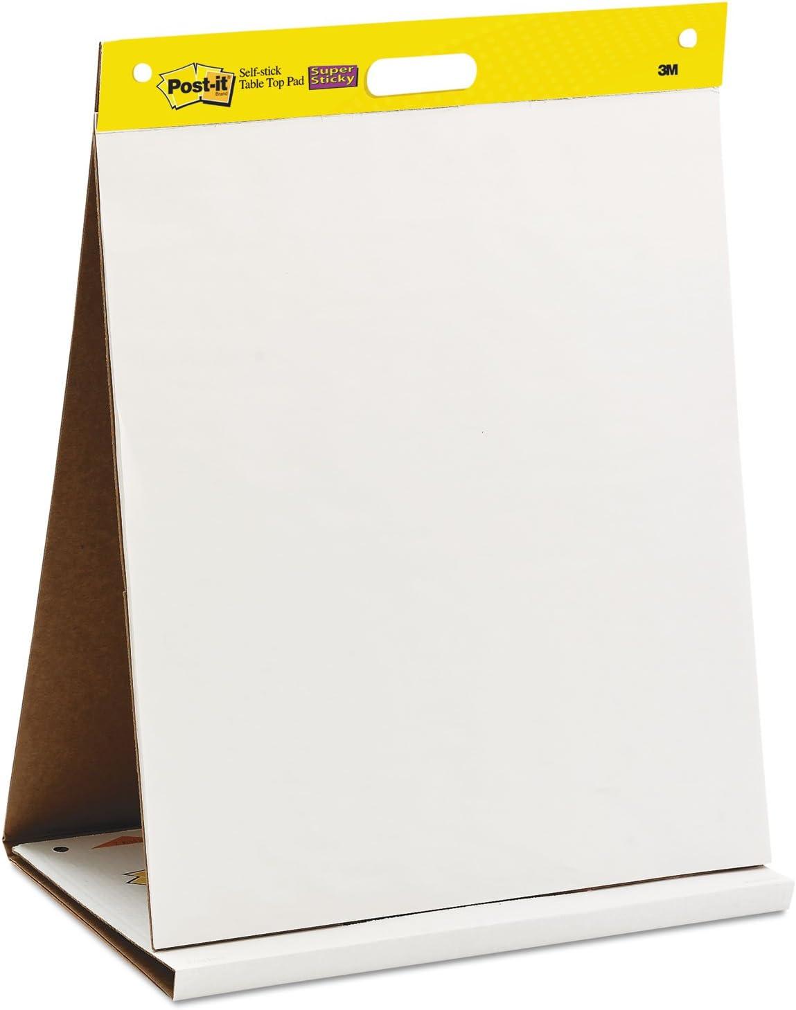 Post-it White Self-Stick Tabletop Easel Pad, 20 x 23 Inches, 20 Sheets