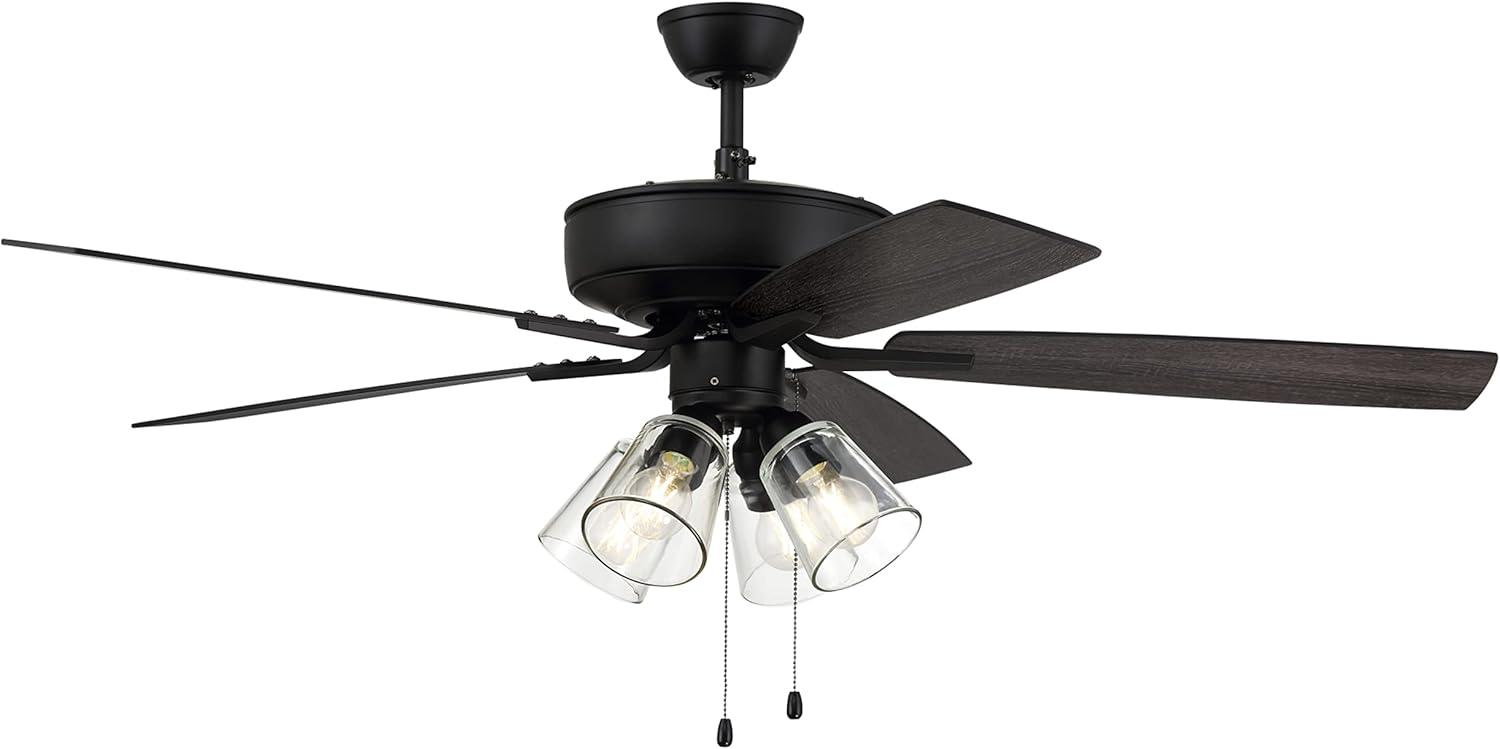 Pro Plus 104 Clear 4 Light Kit 52'' Ceiling Fan with Light Kit