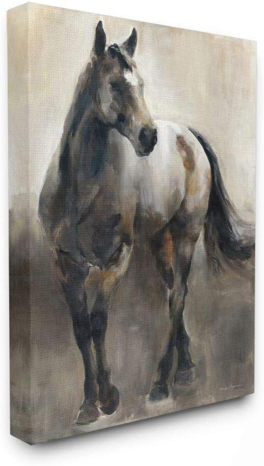 Abstract Brown and Black Horse Canvas Wall Art, 16x20