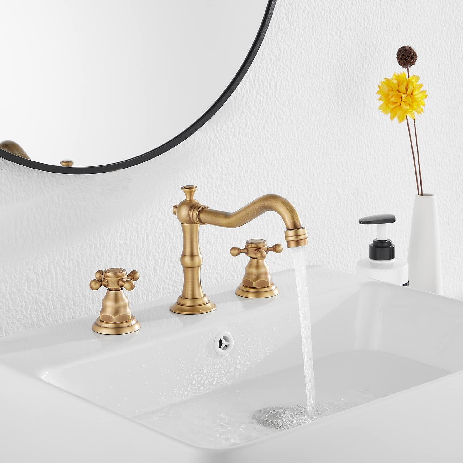 Widespread 2-handle Bathroom Faucet with Drain Assembly