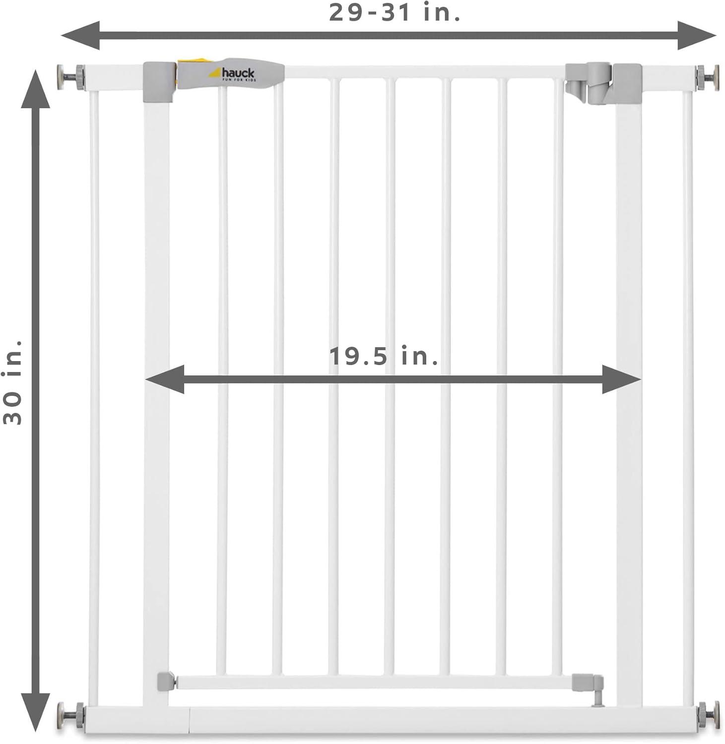 Regalo Extra Tall Easy Step Metal Walk Through Baby Gate - White