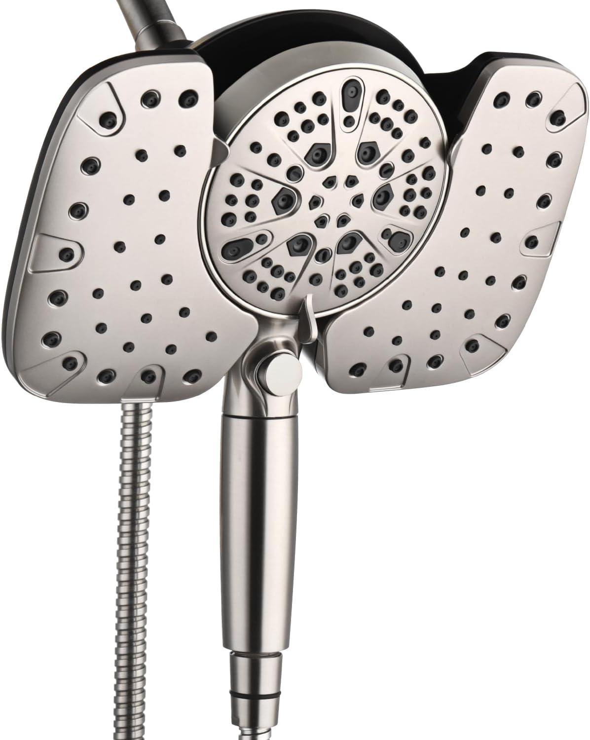 Nickel Dual Head 10" Rainfall and Handheld Shower Combo