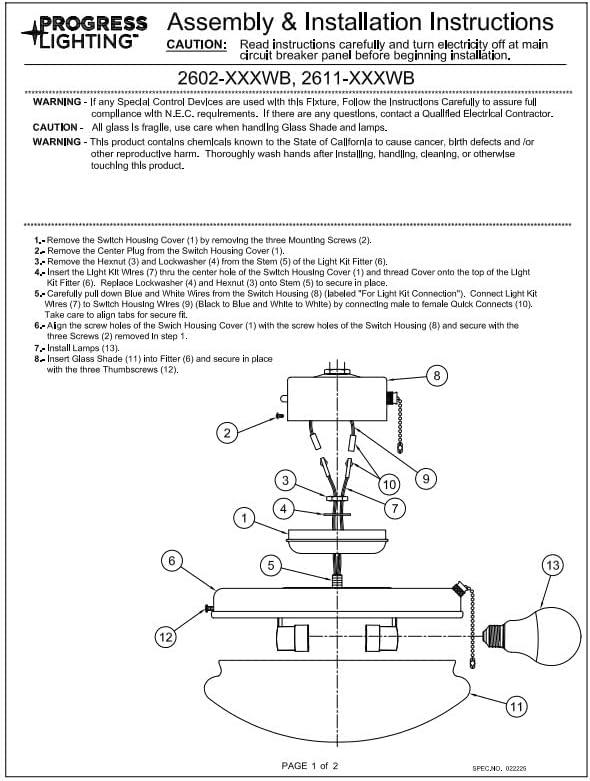 Winston Porter 10.5'' 2 - Light Bowl Ceiling Fan Light Kit