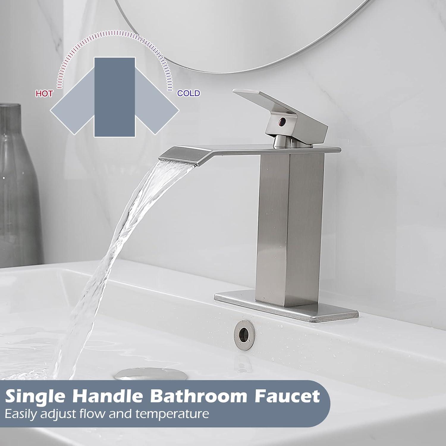 Single-Hole Single-handle Bathroom Faucet with Drain Assembly