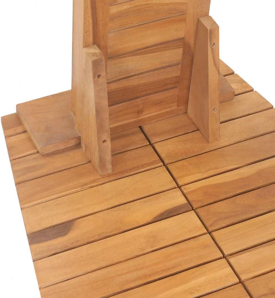vidaXL Garden Shower Solid Teak 27.6"x29.5"x80.3", 44667