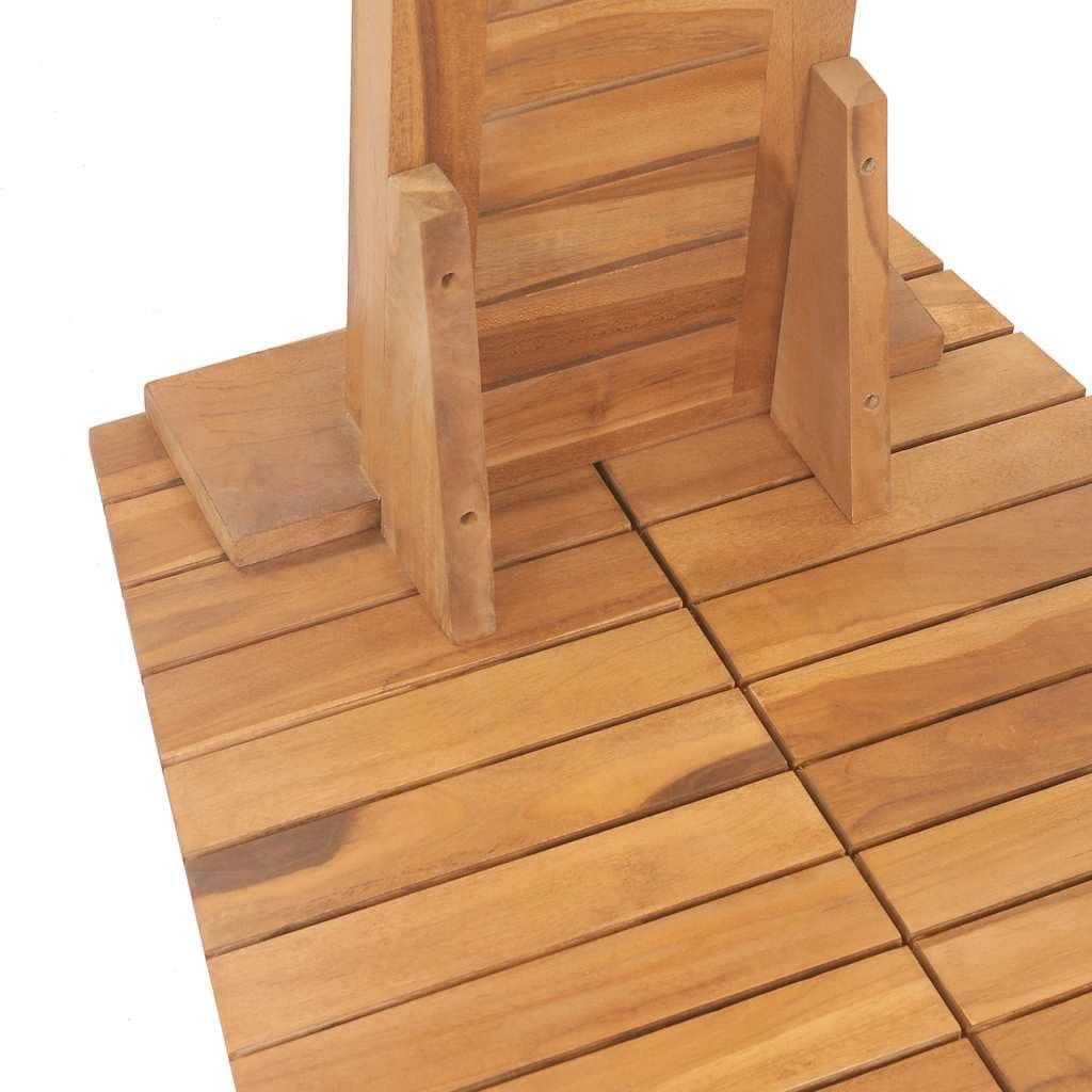 vidaXL Garden Shower Solid Teak 27.6"x29.5"x80.3", 44667
