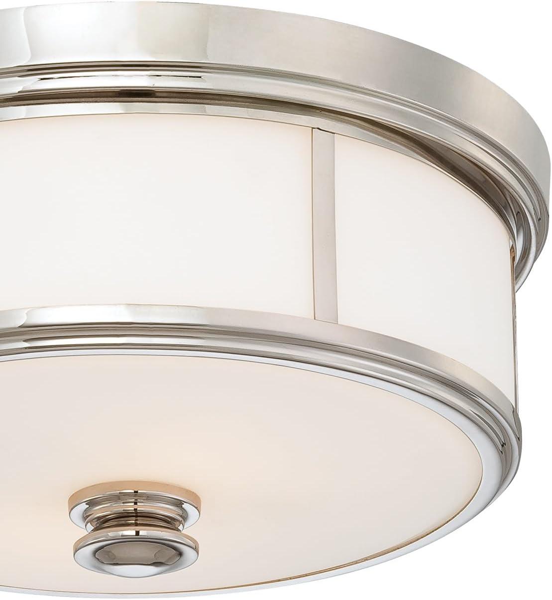 Minka Lavery Harbour Point 13 1/2" Wide Polished Nickel Ceiling Light
