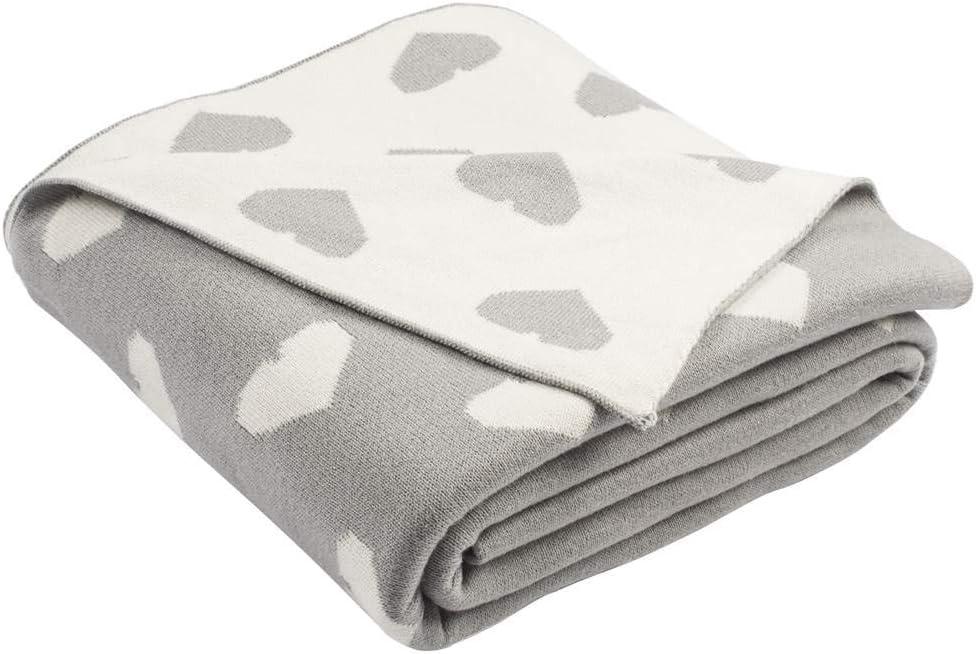 Truelove Knit Throw Blanket - Light Grey/Natural - 50" x 60" - Safavieh .