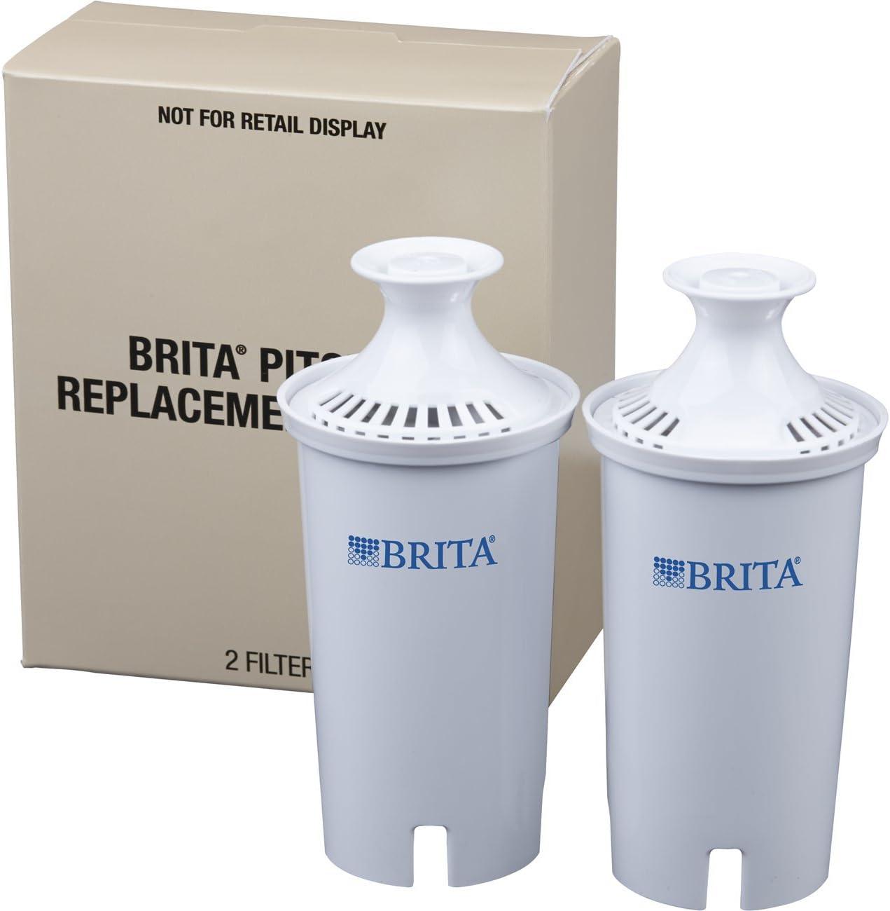 Brita Standard Water Filter, Standard Replacement Filters for Pitchers and Dispensers, BPA Free, 2 Count