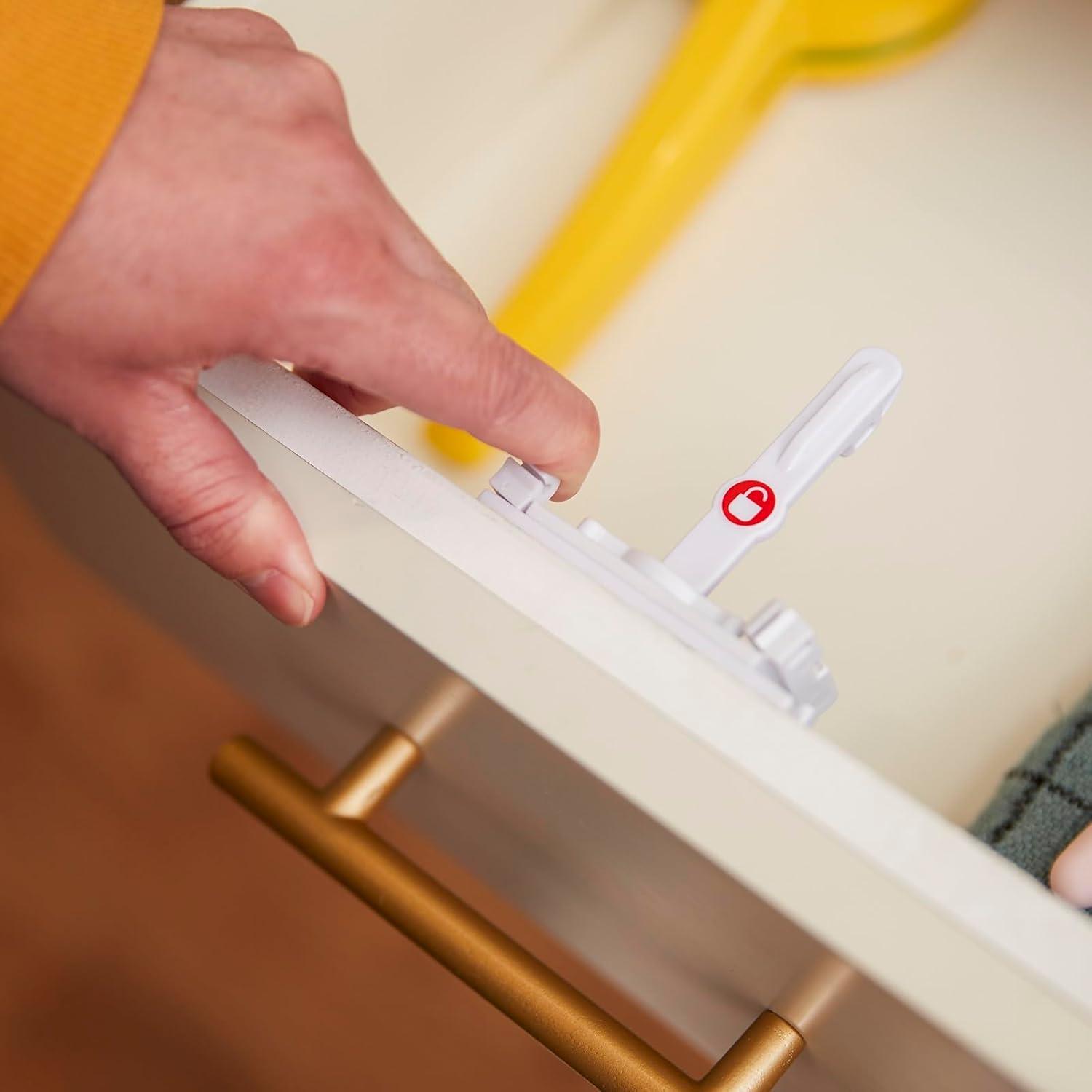 Safety 1st Secure-to-Explore Adhesive Locks - White - 12pk