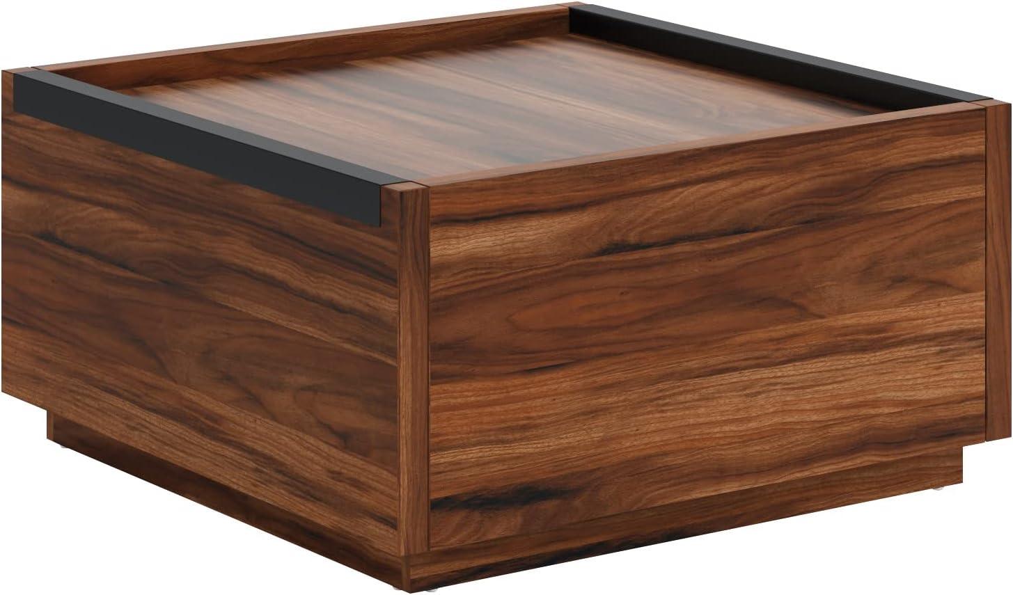 Manhattan Gate Blaze Acacia Modern Square Coffee Table with Storage