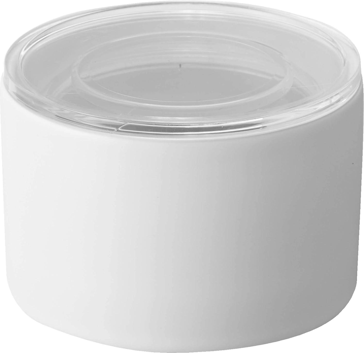 Small White Ceramic Food Storage Canister with Airtight Lid