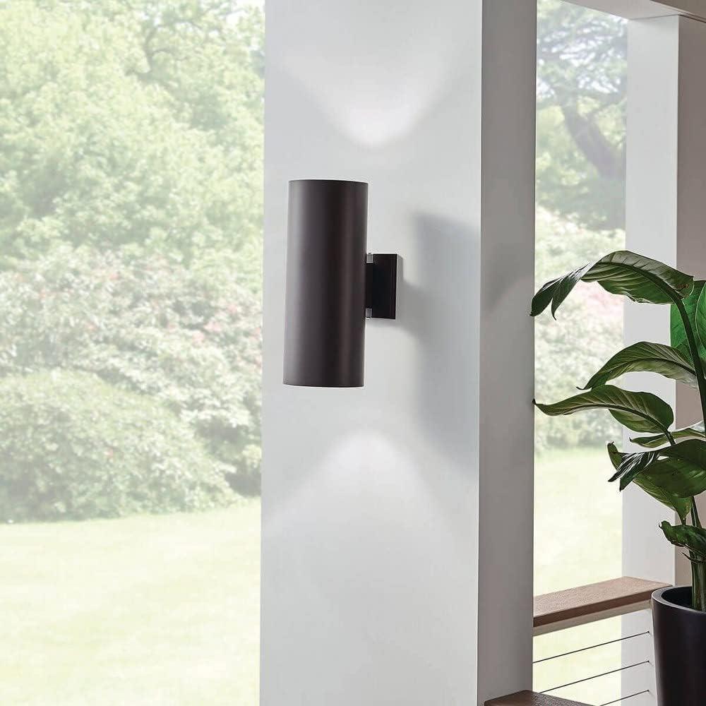 Brushed Aluminum Modern Cylinder Wall Sconce