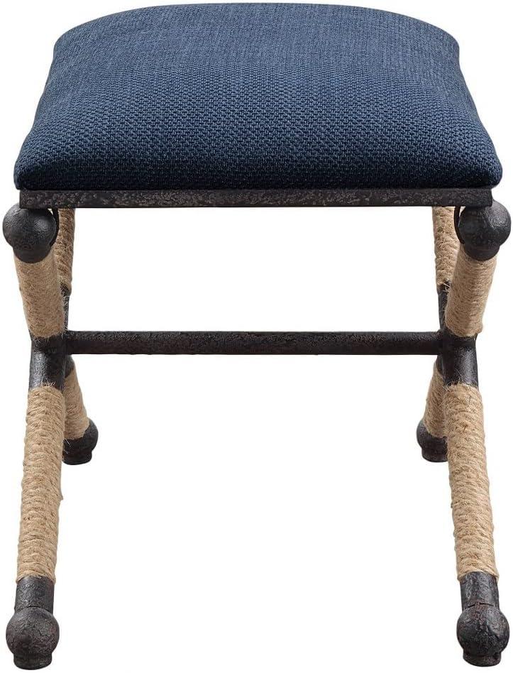 Uttermost Firth Small Navy Fabric Bench