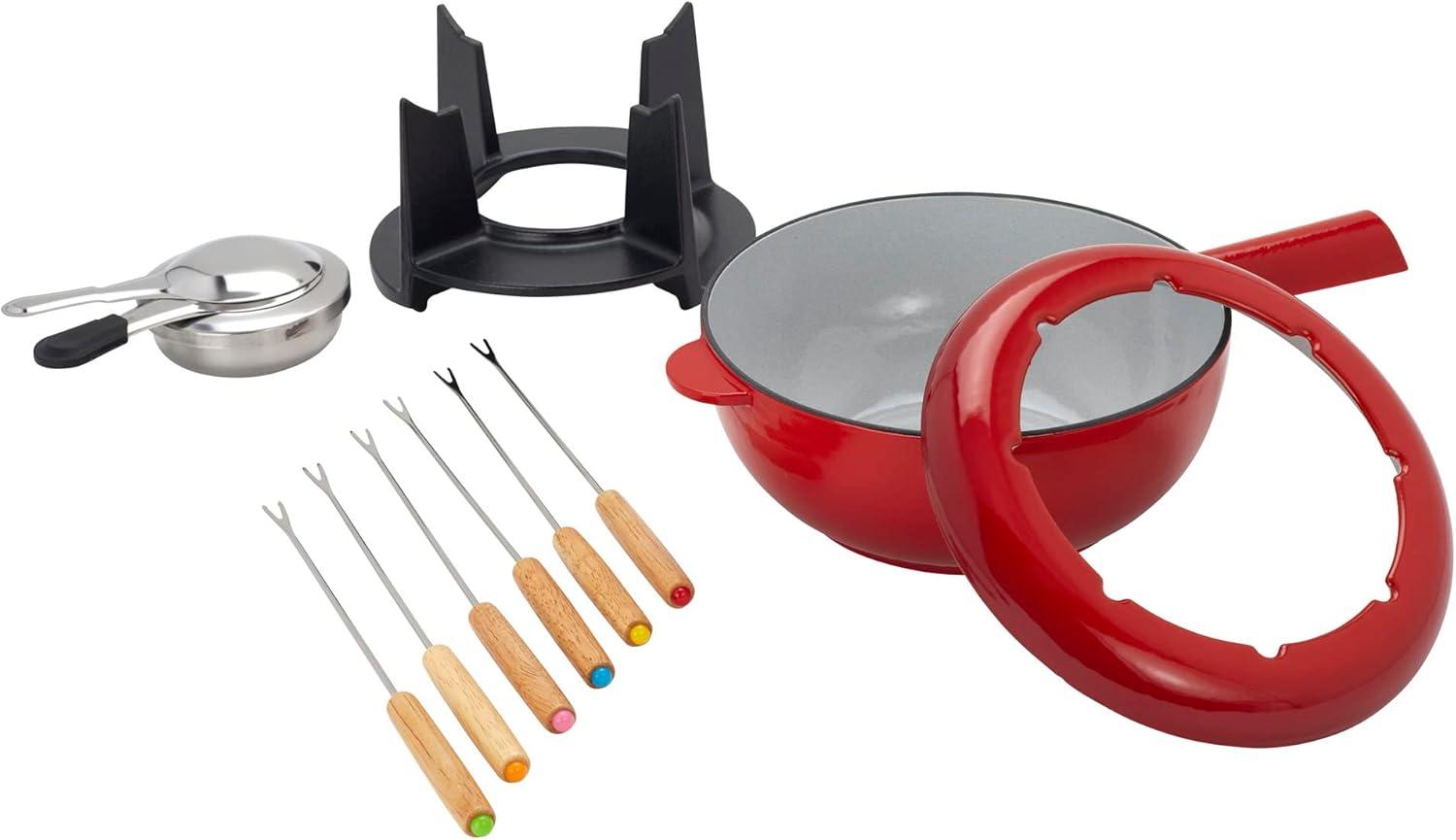 ZWILLING 8-in Fondue Pot Set with 6 Forks, For Chocolate, Caramel, Cheese, Sauces and More