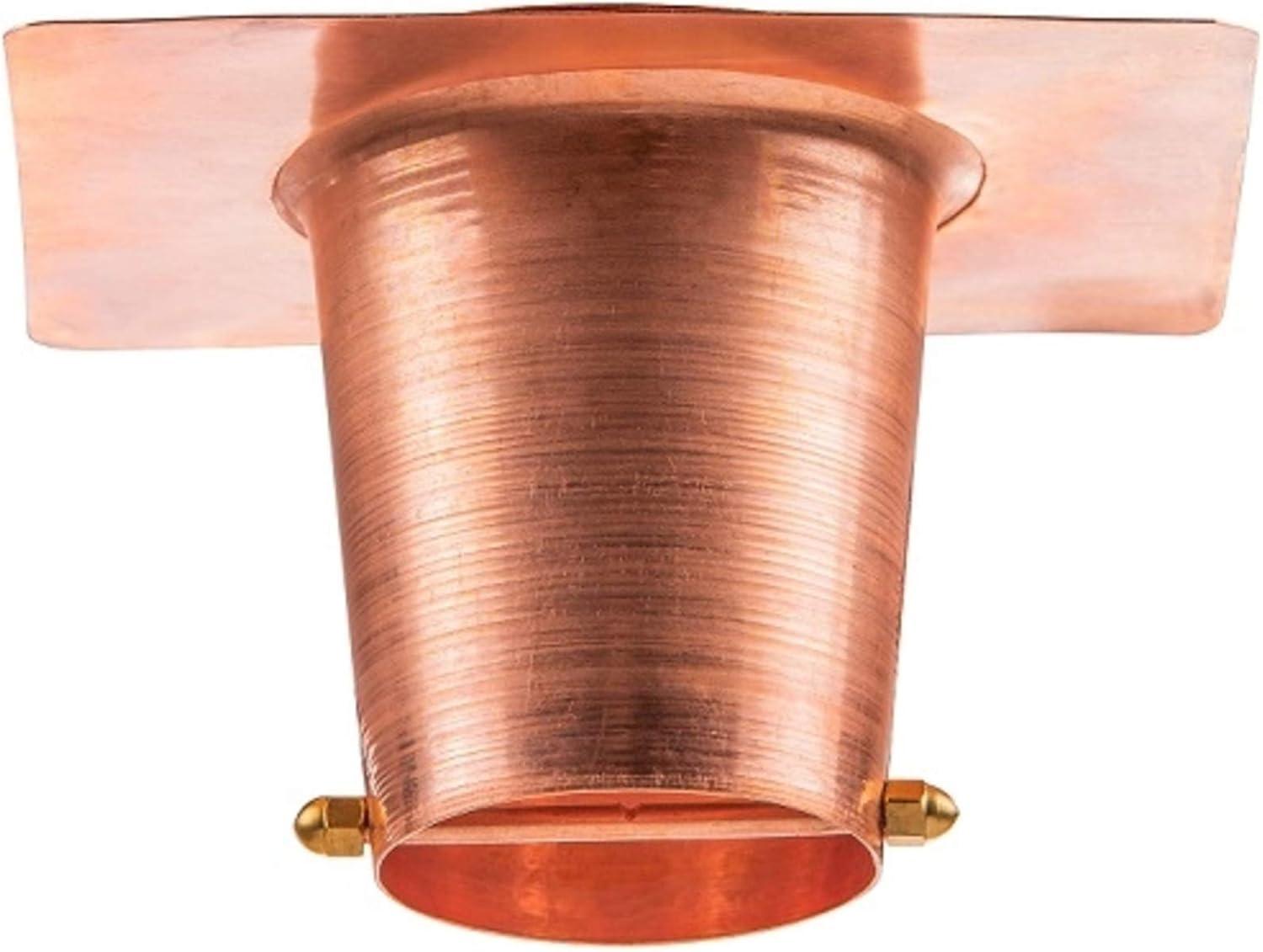 Marrgon 2 Inch Copper Gutter Adapter - Rain Chain Hanger & Diverter