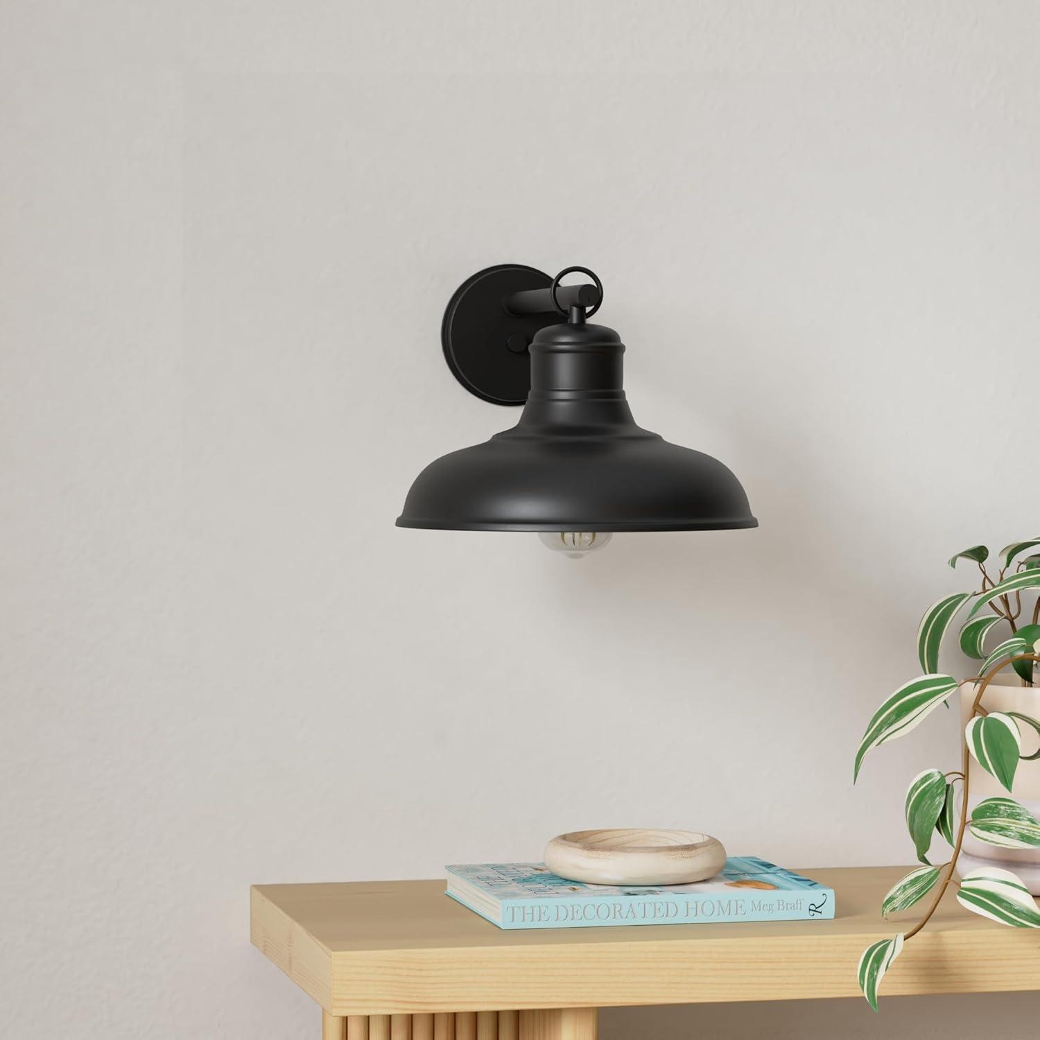 2-Pack Outdoor Wall Lights, Vintage Black Wall Sconces, Exterior Farmhouse Barn Light Fixtures, Indoor Wall Mount Lighting Fixtures, Anti-Rust Waterproof Exterior Light for Patio Porch Doorway Garage