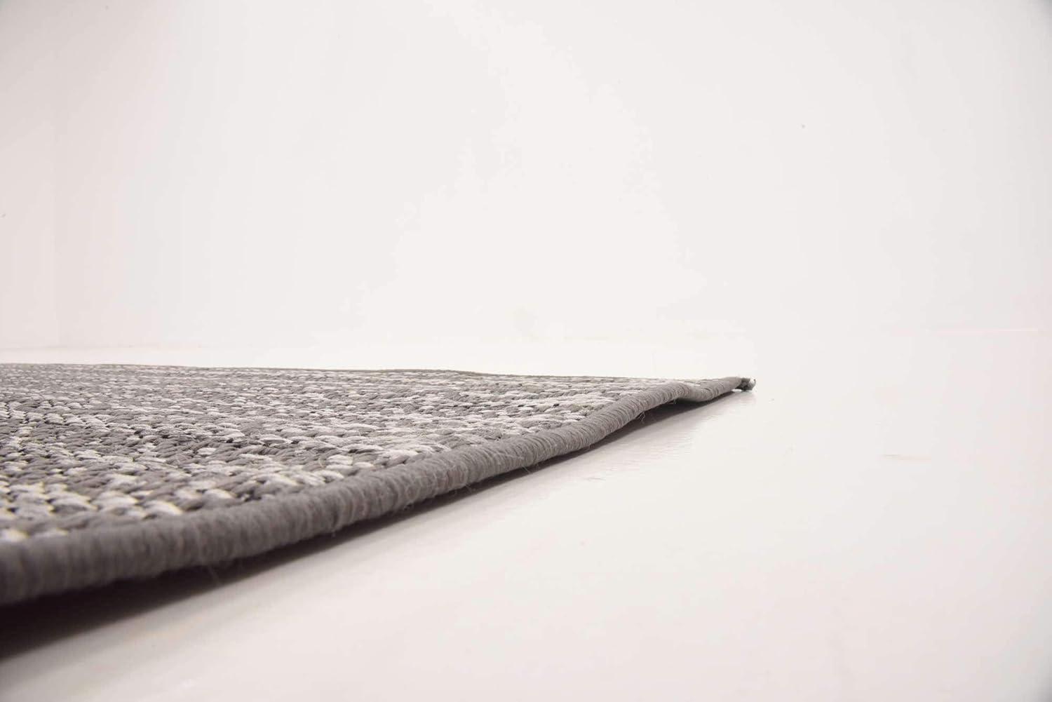 Unique Loom 6' 0 x 6' 0 Square Gray Outdoor Modern Links Area Rug