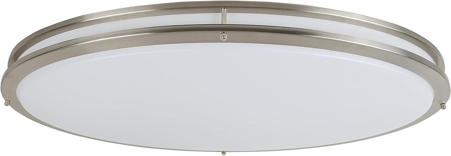 Owens 32" Brushed Nickel Contemporary LED Flush Mount Light