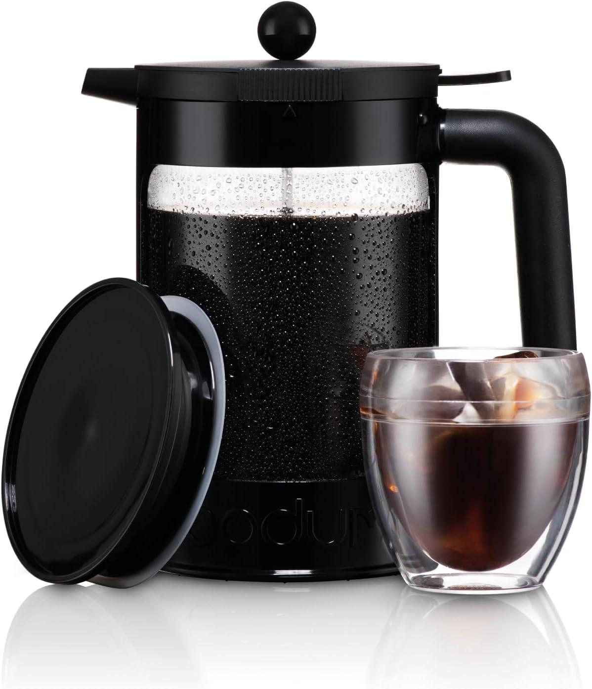 Bodum Bean Cold Brew Press and Iced Coffee Maker, 51 Ounce, Black