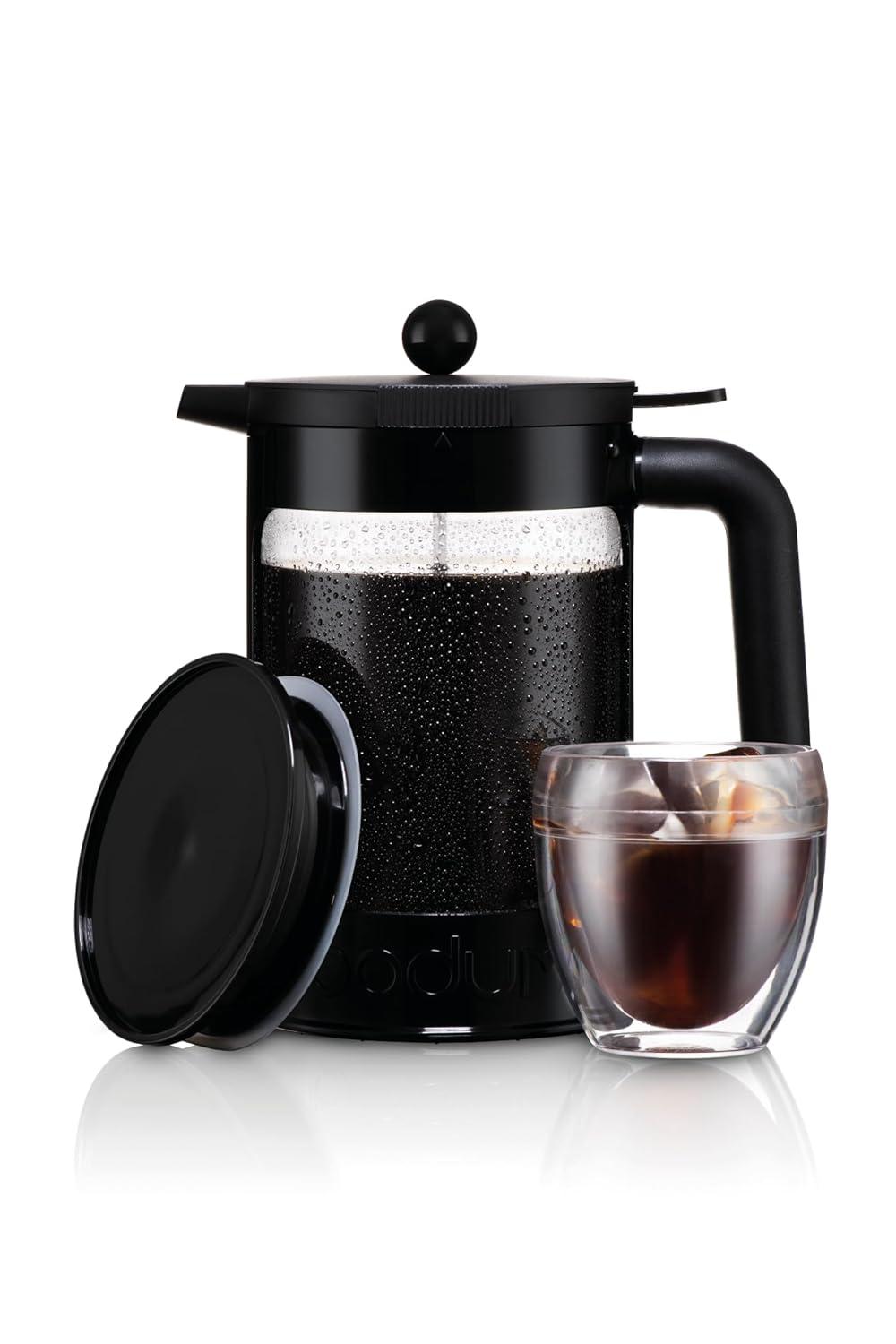 Bodum Bean Cold Brew Press and Iced Coffee Maker, 51 Ounce, Black