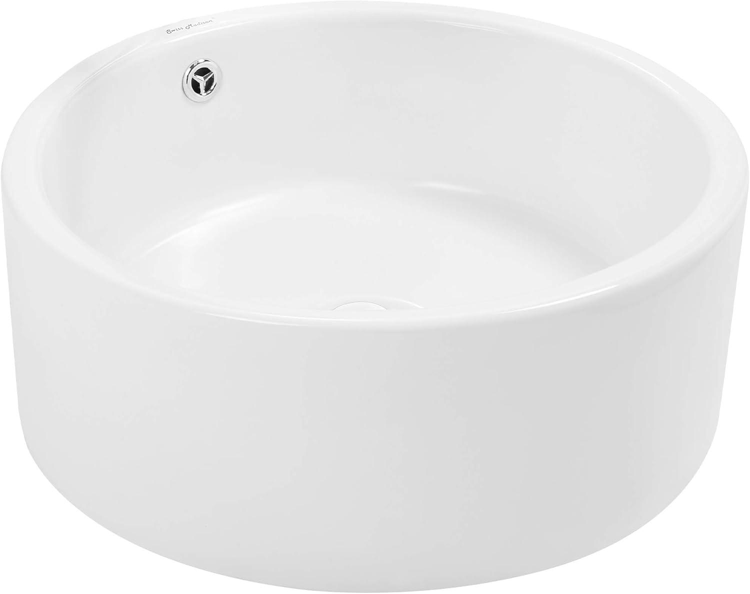Swiss Madison Monaco Round Ceramic Bathroom Vessel Sink SM-VS252MW