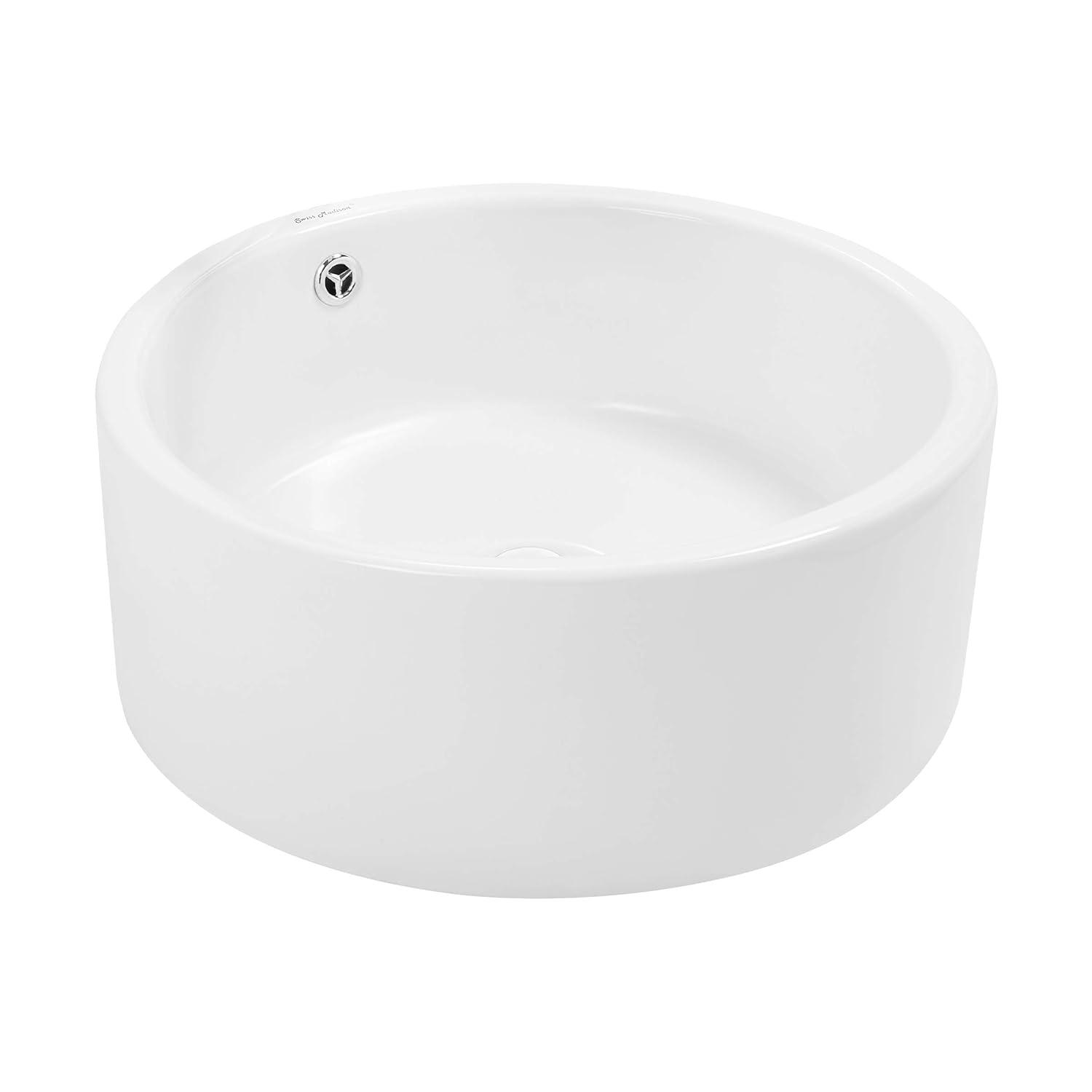Monaco Round Ceramic Bathroom Vessel Sink