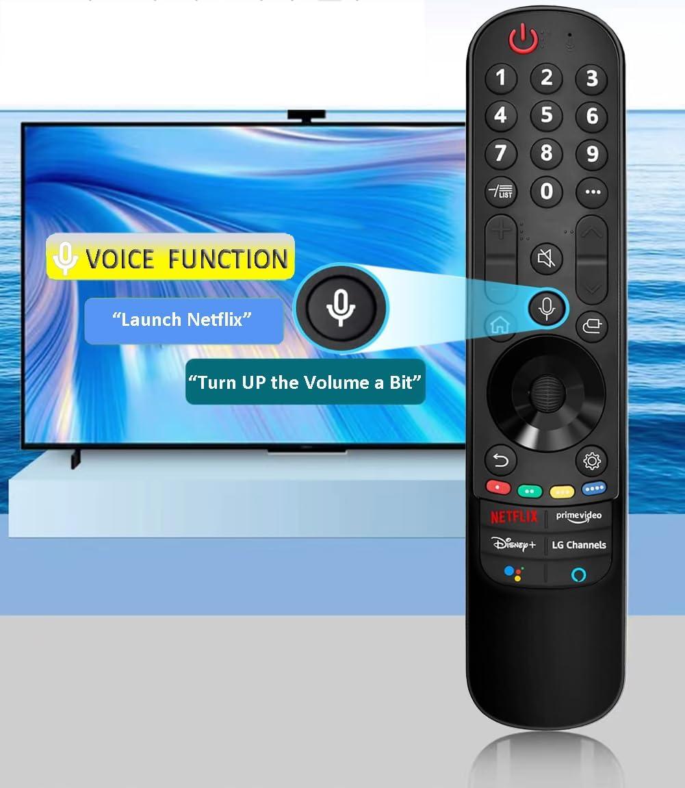 Black Voice Remote Control for LG Smart TV with Pointer and Voice Function