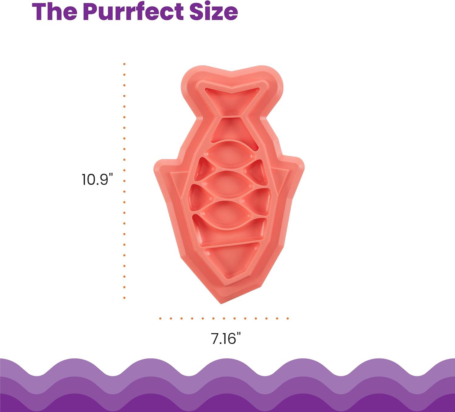 Petstages Fishie Fun Feed Mat Slow Feeder Cat Bowl